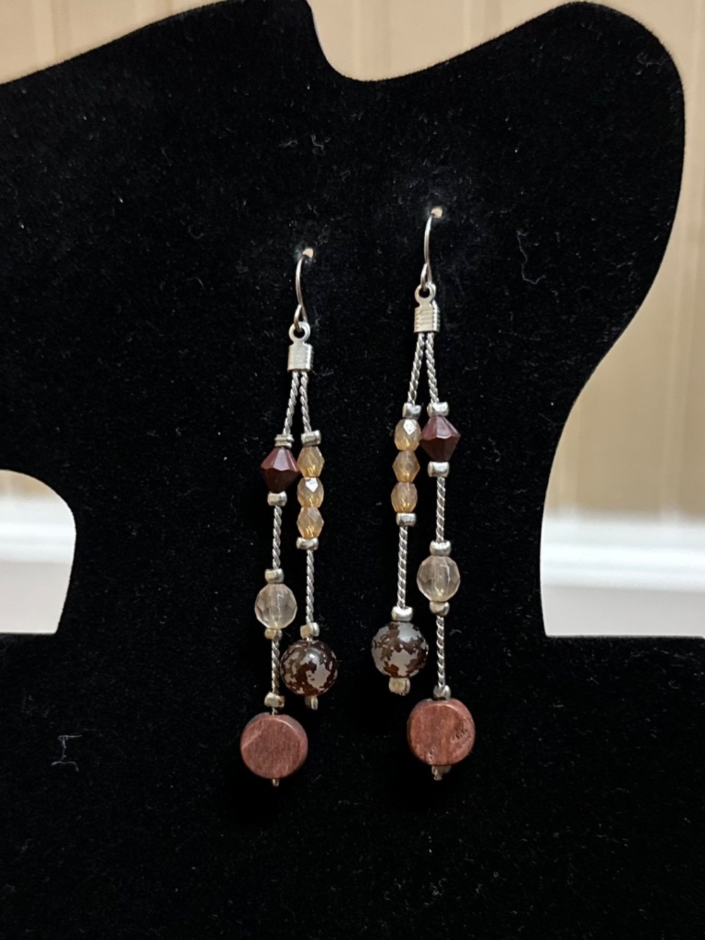 Bass Co. Neutral-tone Bead Drop Earrings